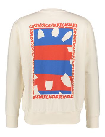 Beige sweater met print op de rug Jacob Castart