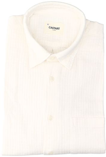 Ecru katoenen hemd (regular fit) met subtiele print Konga Castart