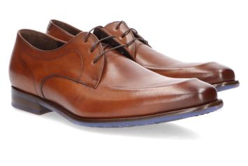 Donker cognac lederen schoenen Floris Van Bommel