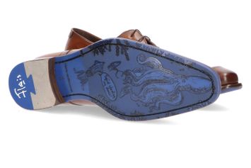Donker cognac lederen schoenen Floris Van Bommel