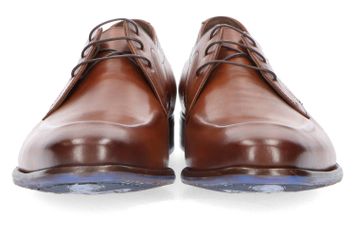Donker cognac lederen schoenen Floris Van Bommel