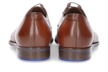 Donker cognac lederen schoenen Floris Van Bommel