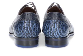Donkerblauwe geklede veterschoenen Floris Van Bommel