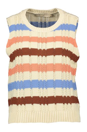 Gebreide beige top met strepen Aida Peppercorn 
