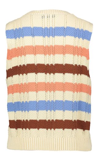 Gebreide beige top met strepen Aida Peppercorn 