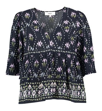 Zwaarte lowvallende bloes met print Narry Ba&sh