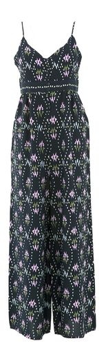 donkerblauwe losvallende jumpsuit met print Never Ba&sh