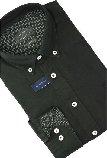 Donkergroen katoenen hemd (slim fit) met lange mouwen Hackett