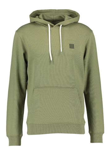 Kaki katoenen hoodie met logo embleem Scotch & Soda