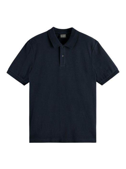 Donkerblauwe katoenen polo Scotch & Soda