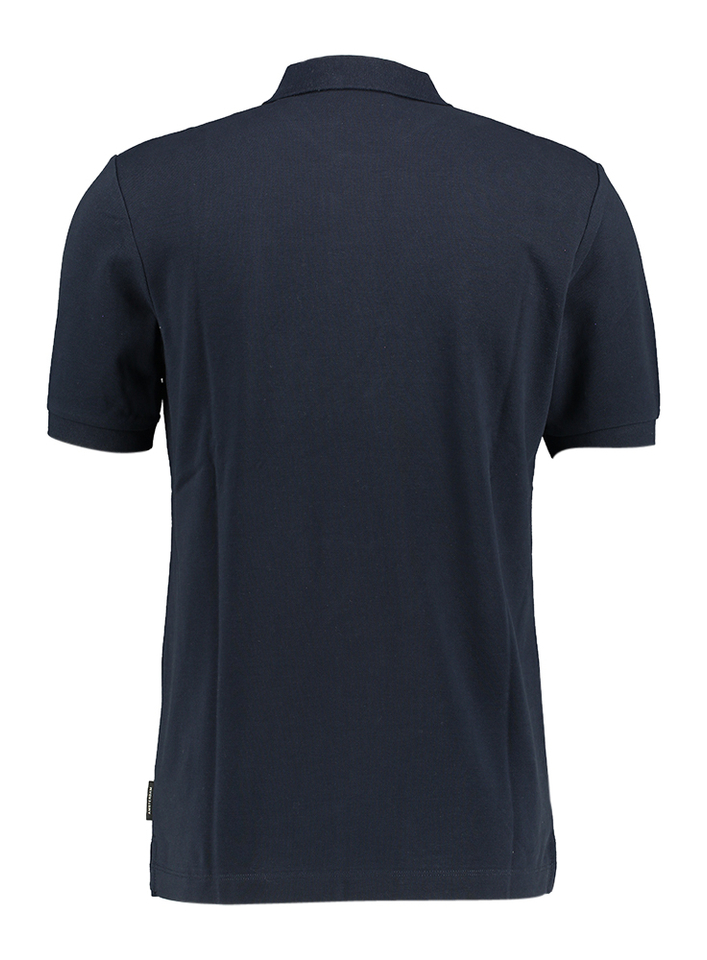 Donkerblauwe katoenen polo Scotch & Soda