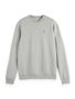 Lichtgrijze katoenen sweater met ronde hals Scotch & Soda