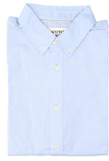 Lichtblauw linnen hemd ( regular fit) met lange mouwen Scotch&Soda