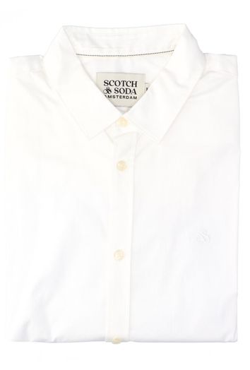 Wit katoenen hemd ( slim fit) met lange mouwen Scotch&Soda 