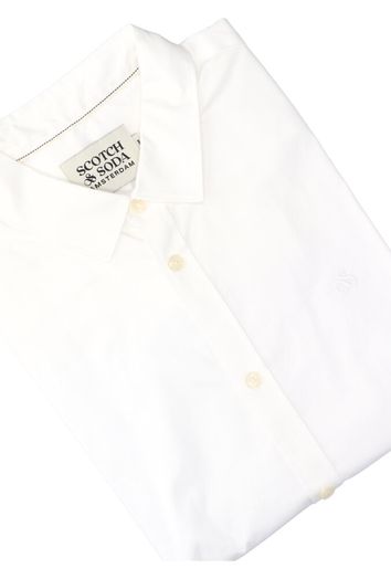 Wit katoenen hemd ( slim fit) met lange mouwen Scotch&Soda 