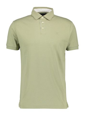 Olijfgroene katoenen polo Hackett