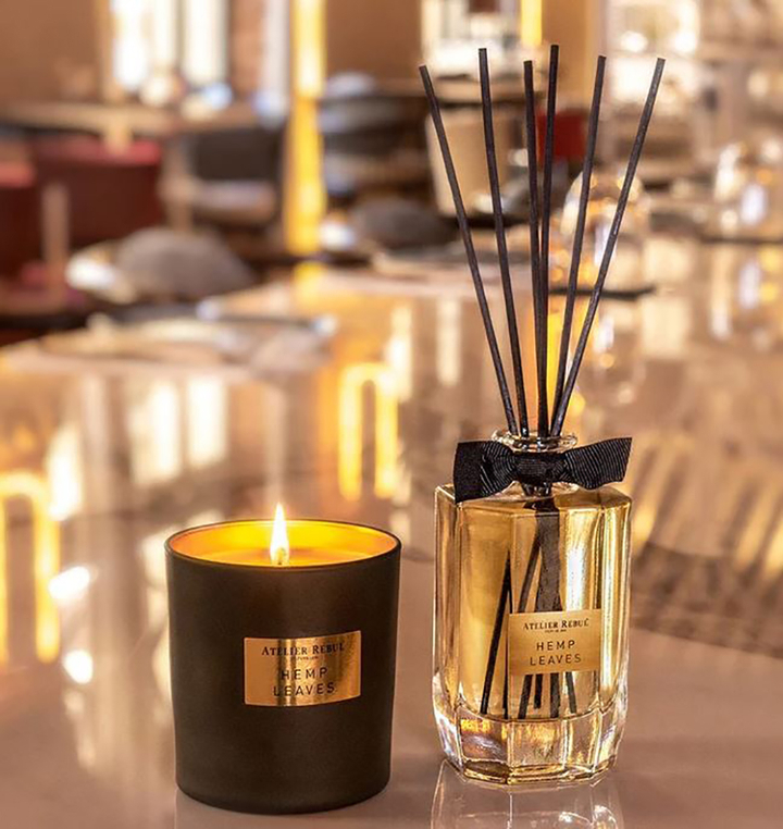Hemp Leaves Geurstokjes 200ml Atelier Rebul