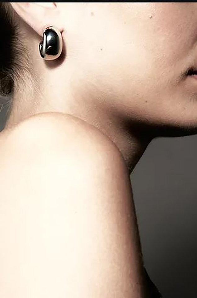 Capri oorbellen metal Laurence Delvallez