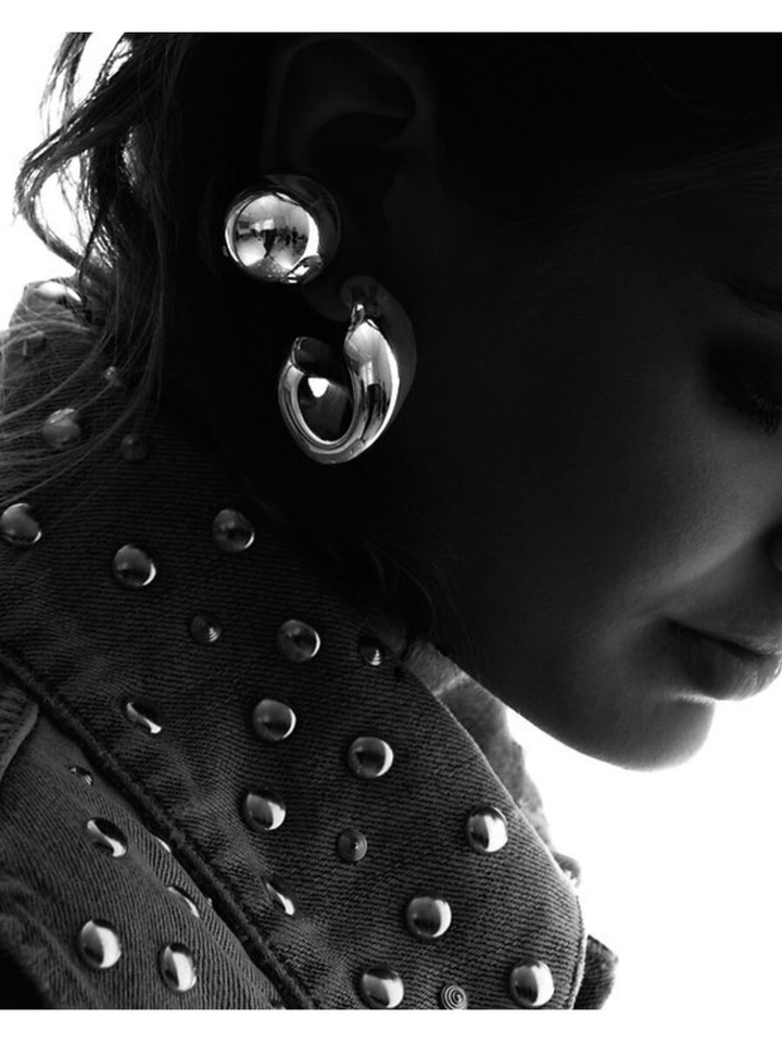 Zilver oorbellen Indigo Laurence Delvallez