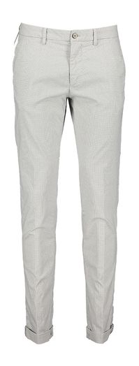 Lichtgrijze broek met subtiel motief Masons