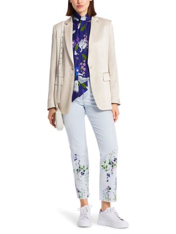 Beige metallic blazer met knoopsluiting Marc Cain collections 