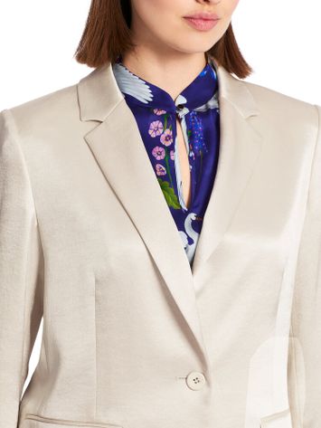 Beige metallic blazer met knoopsluiting Marc Cain collections 