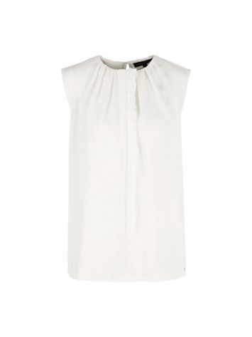 Ecrukleurige top met ruchedetail Marc Cain collections