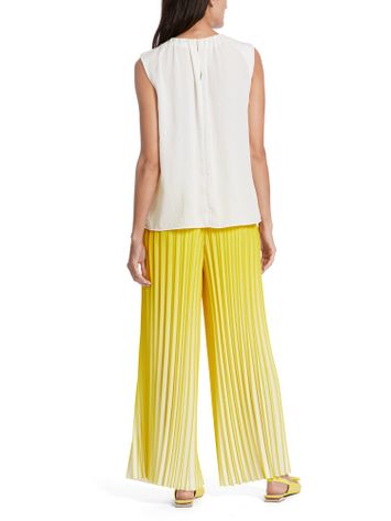 Ecrukleurige top met ruchedetail Marc Cain collections