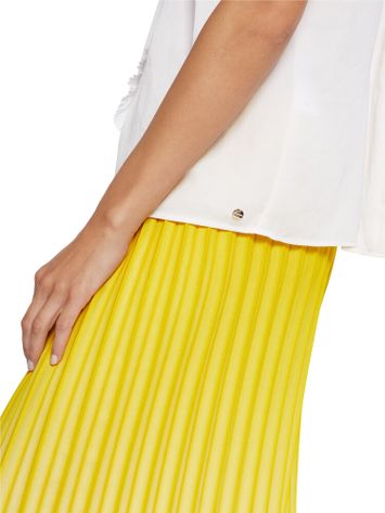 Ecrukleurige top met ruchedetail Marc Cain collections