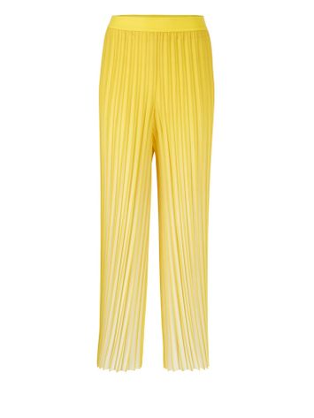 Gele broek in plissé Marc Cain collections