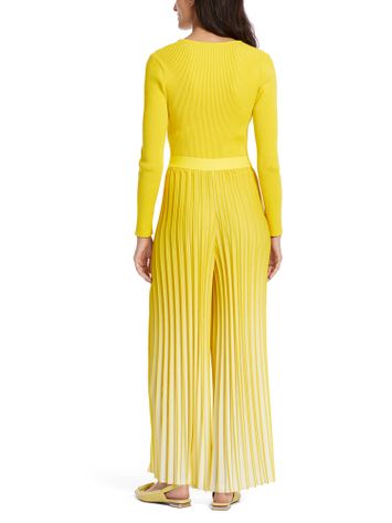 Gele broek in plissé Marc Cain collections