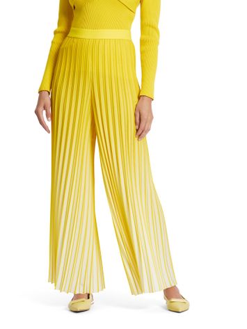 Gele broek in plissé Marc Cain collections