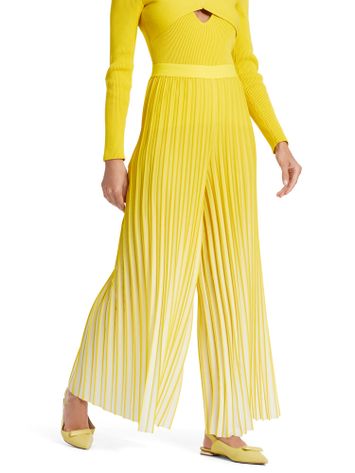 Gele broek in plissé Marc Cain collections