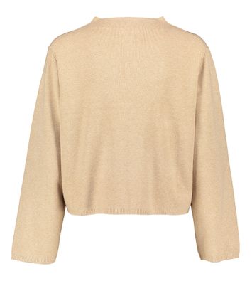 Zandkleurige pull met boothals Nu Carma Numph