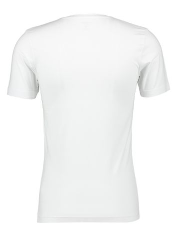 Witte t-shirt met v-hals en  korte mouwen Body Fit Olymp