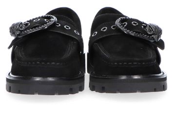 Zwarte suede mocassins met zwarte details Kurt Geiger 