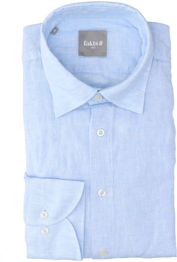 Blue light linnen hemd ( slim fit)  en lange mouwen Fakts 