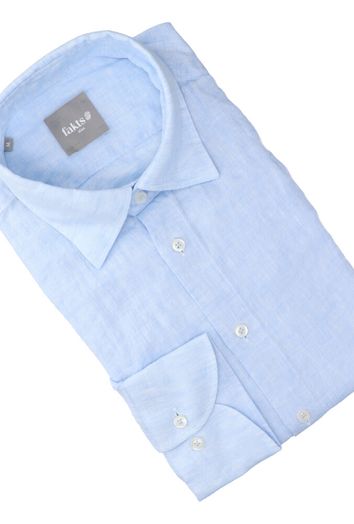 Blue light linnen hemd ( slim fit)  en lange mouwen Fakts 