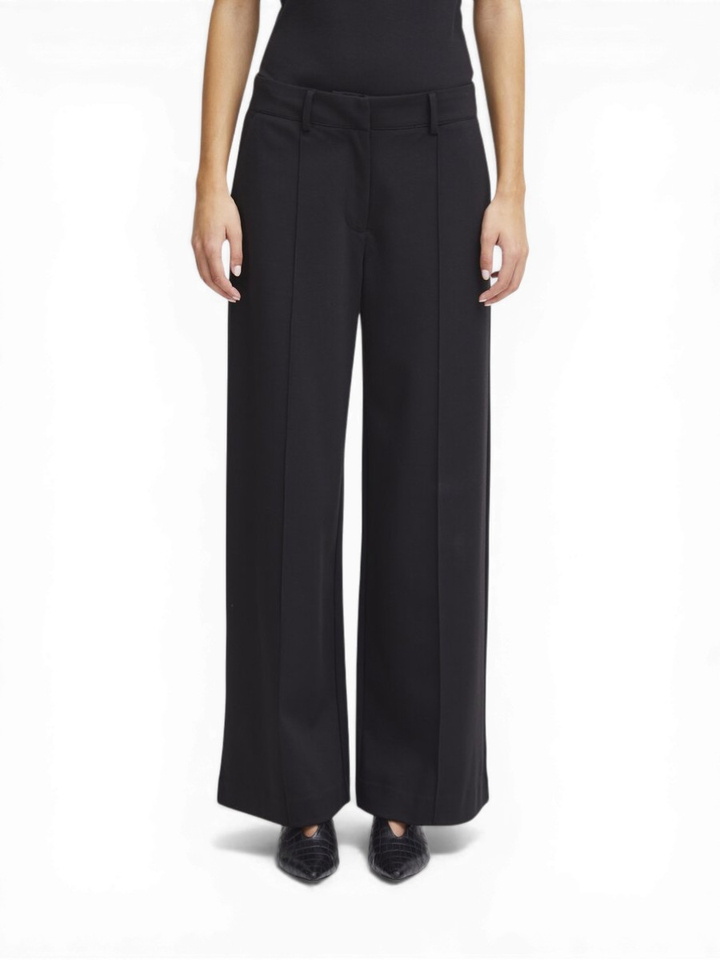 Zwarte broek met plooi vooraan Kate Sus Office Ichi