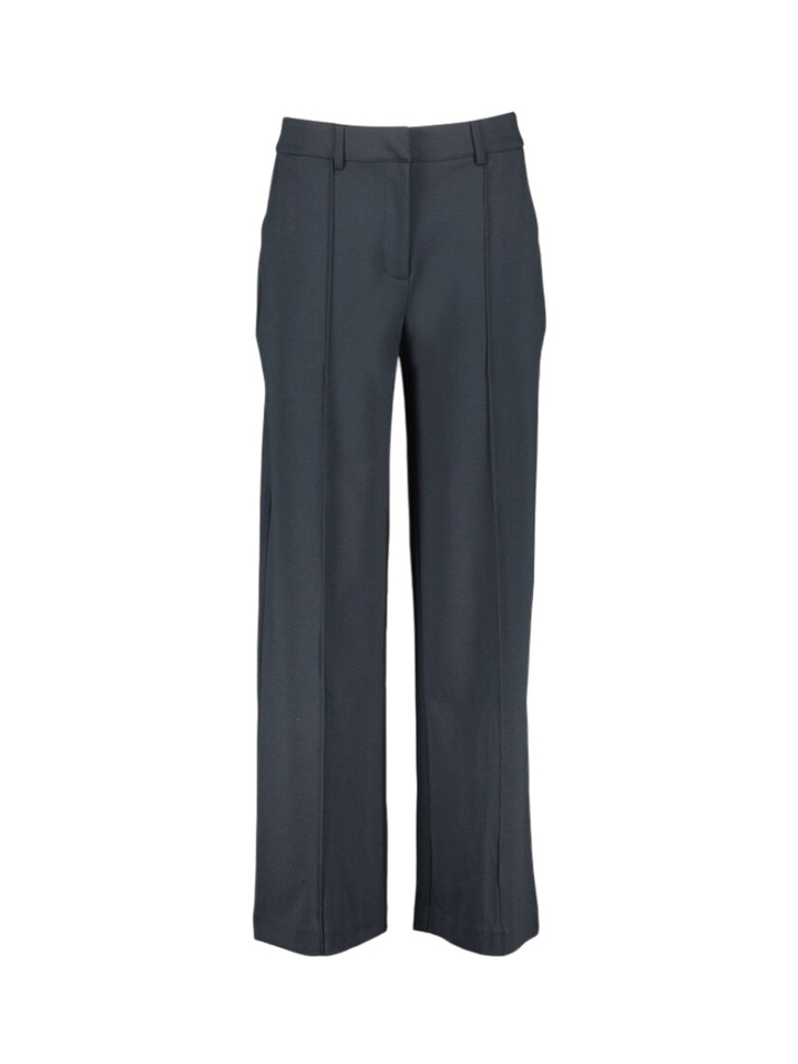 Donkerbelauwe broek met plooi vooraan Kate Sus Office Ichi