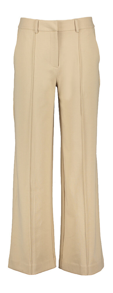 Beige broek met bandplooien Kate Sus Office Ichi