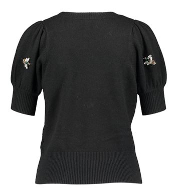 Zwarte trui met details van bijen in strass Obtain Munthe 