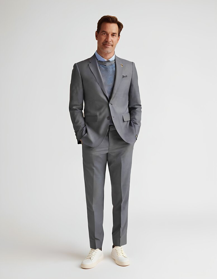 Donkergrijze blazer Roy Robson