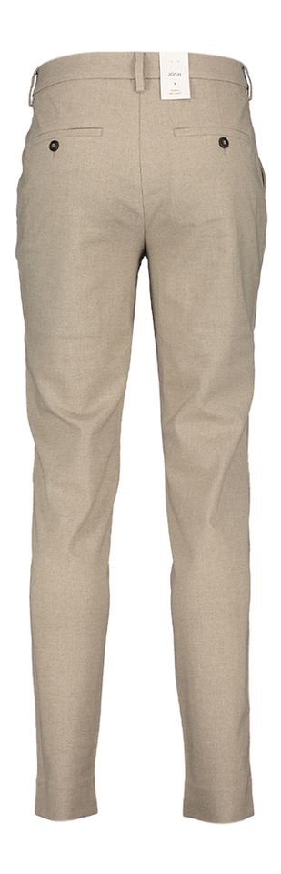 Beige slim fit broek JOSH Plain 