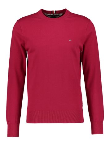 Bordeaux pull met ronde hals Tommy Hilfiger