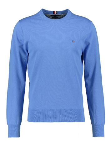 Lichtblauwe pull met ronde hals Tommy Hilfiger