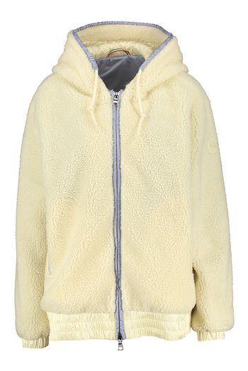 Ecru jas in teddystof met kap Berra Como N01