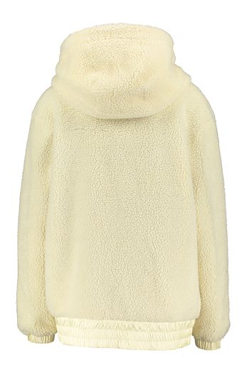 Ecru jas in teddystof met kap Berra Como N01