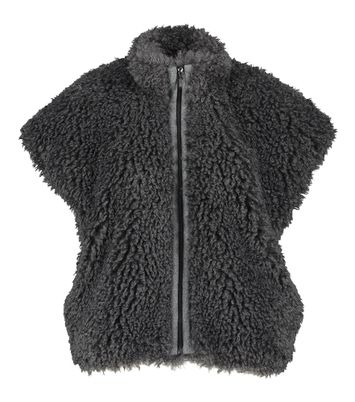 Donkergrijze reversible wollen oversized bodywarmer Calum Collectors Club