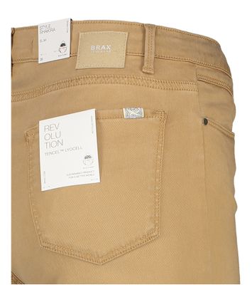 Camelkleurige slim fit broek Style.Shakira Brax